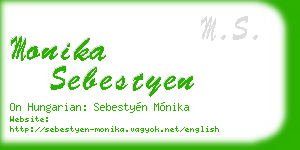 monika sebestyen business card